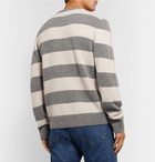 Officine Generale - Striped Virgin Wool-Blend Sweater - Gray