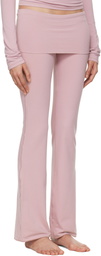 SKIMS Purple Cotton Jersey Foldover Lounge Pants