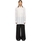 Sulvam White Long Overshirt