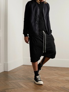 DRKSHDW by Rick Owens - Pods Straight-Leg Cotton-Jersey Drawstring Shorts - Black