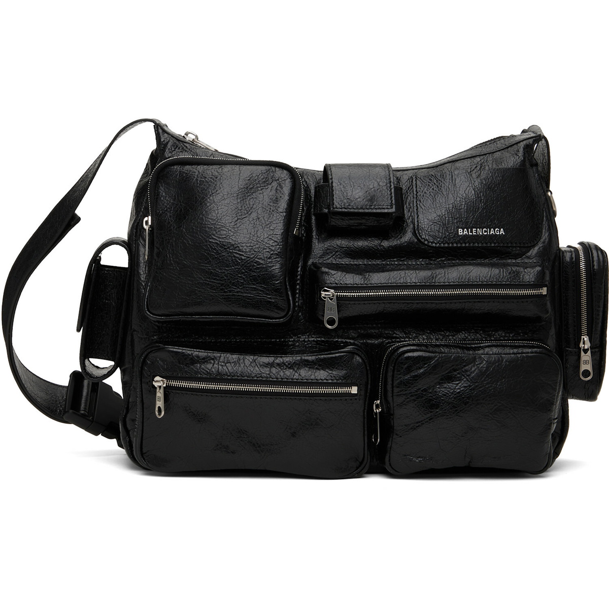 Balenciaga Black Superbusy Messenger Bag