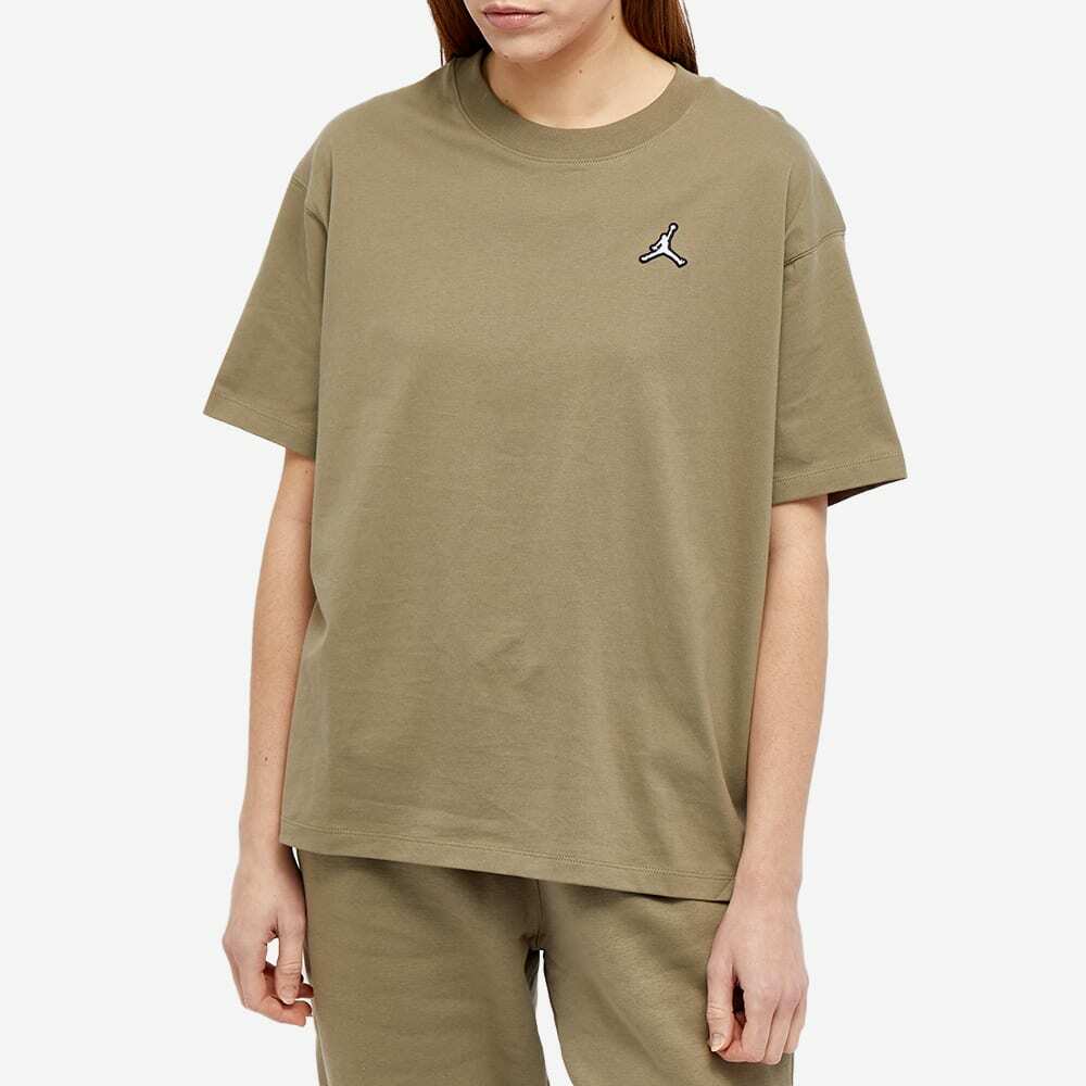 Air Jordan Women's Essential T-Shirt in Matte Olive/White Nike