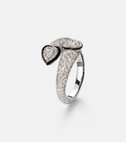 Kamyen Double Crush 18kt white gold ring with diamonds