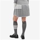 Thom Browne Women's Hector Pleated 4 Bar Mini Skirt in Light Grey