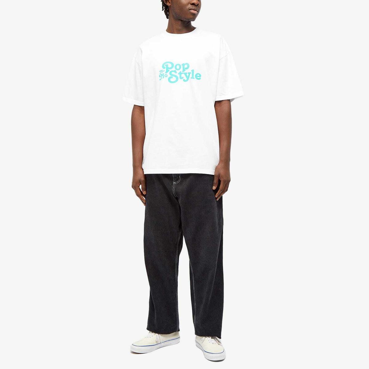 Tシャツ・カットソー Pop Trading Company TSHIRT (POPSS2502016) Pop Reflective Logo T-Shirt Grey Heather