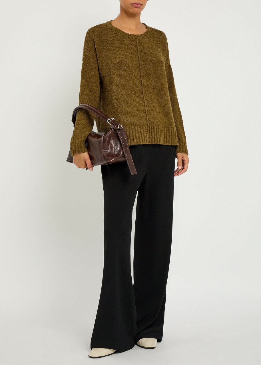 Eileen Fisher Pintuck Bouclé Jumper Green