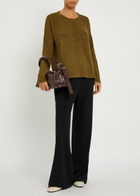 Eileen Fisher Pintuck Bouclé Jumper Green