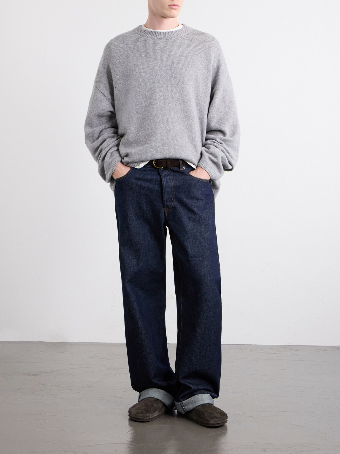 The Elder Statesman - Dume Brushed-Cashmere Sweater - Gray
