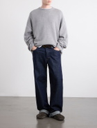 The Elder Statesman - Dume Brushed-Cashmere Sweater - Gray