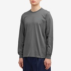 Pop Trading Company Men's Logo Long Sleeve T-Shirt in Charcoal