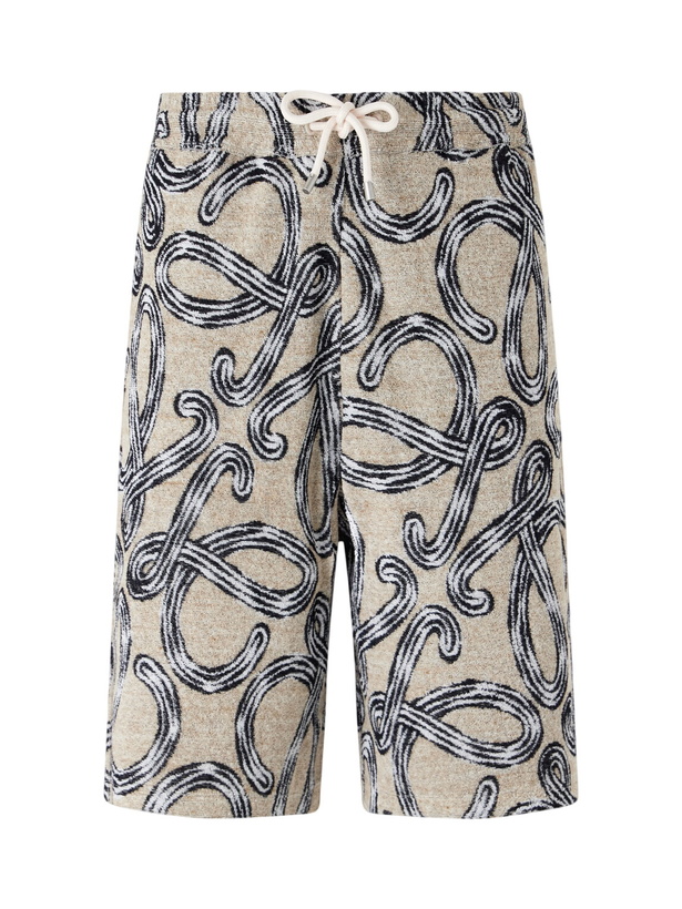 Photo: LOEWE - Paula's Ibiza Straight-Leg Printed Cotton-Blend Shorts - Neutrals