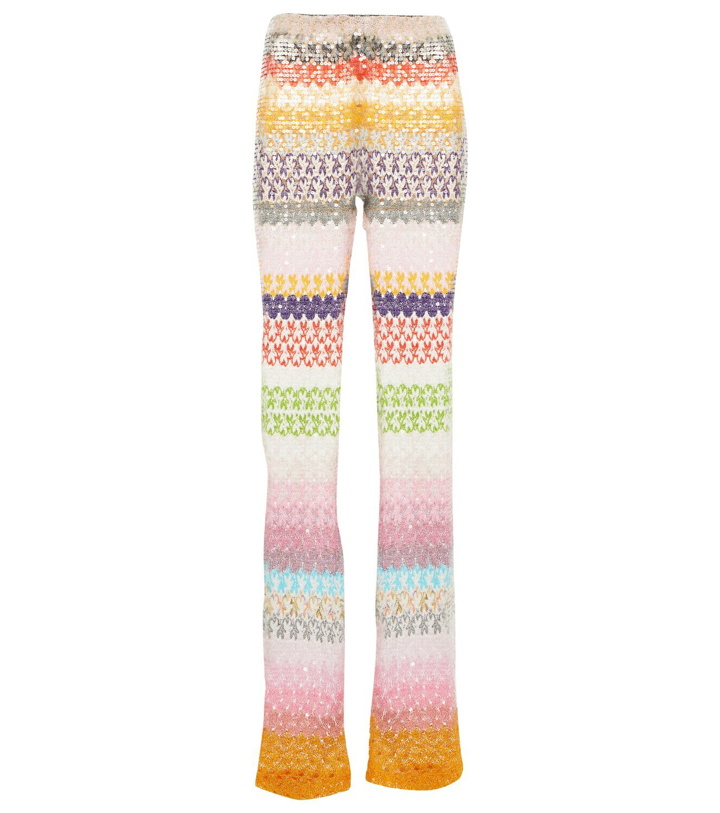 Photo: Missoni Mare Sequined zig-zag knit high-rise pants