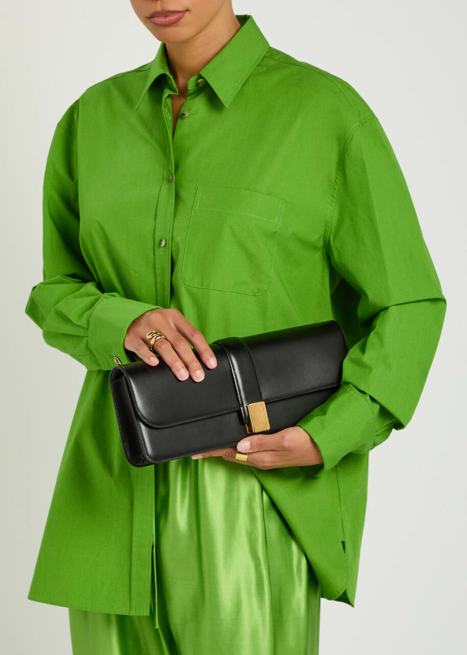 Khaite Blake Leather Clutch - Black - One Size