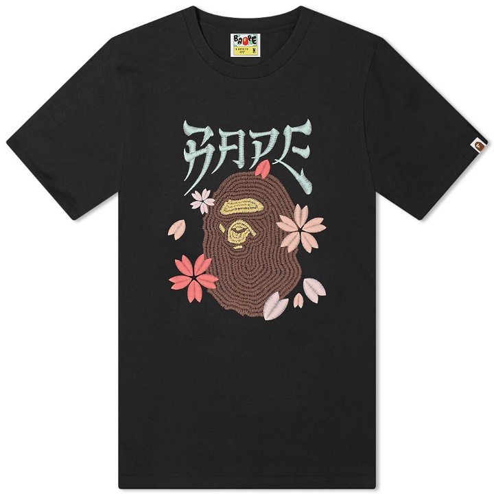 Photo: A Bathing Ape Embroidered Style Sakura Ape Head Tee