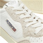 Autry Men's Medalist Hairy Suede Sneakers in White/Sand/Whs