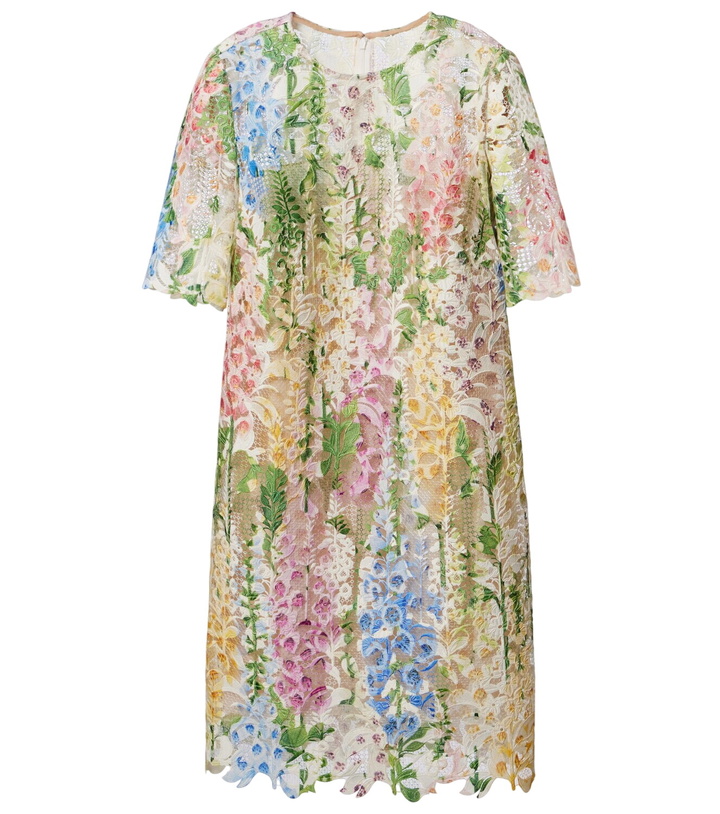 Photo: Oscar de la Renta Floral lace minidress