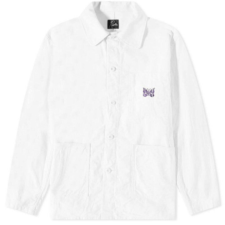 Photo: Needles Men's D.N. Coverall Jacket in White