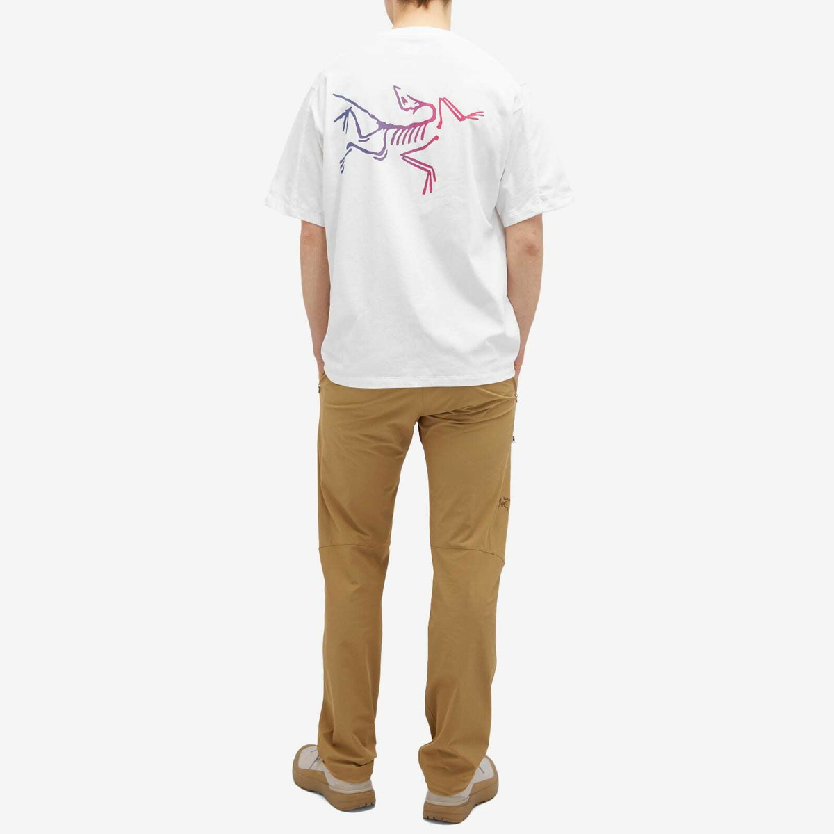 Arc'teryx Men's Kragg Logo T-Shirt in White Light/Multi Arc