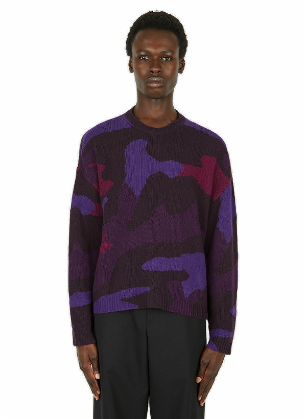 Photo: Camouflage Knit Jumper in Purple