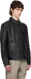 Polo Ralph Lauren Black Zip Leather Jacket