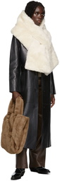 Stand Studio Taupe Faux-Fur Medium Lolita Teddy Tote Bag