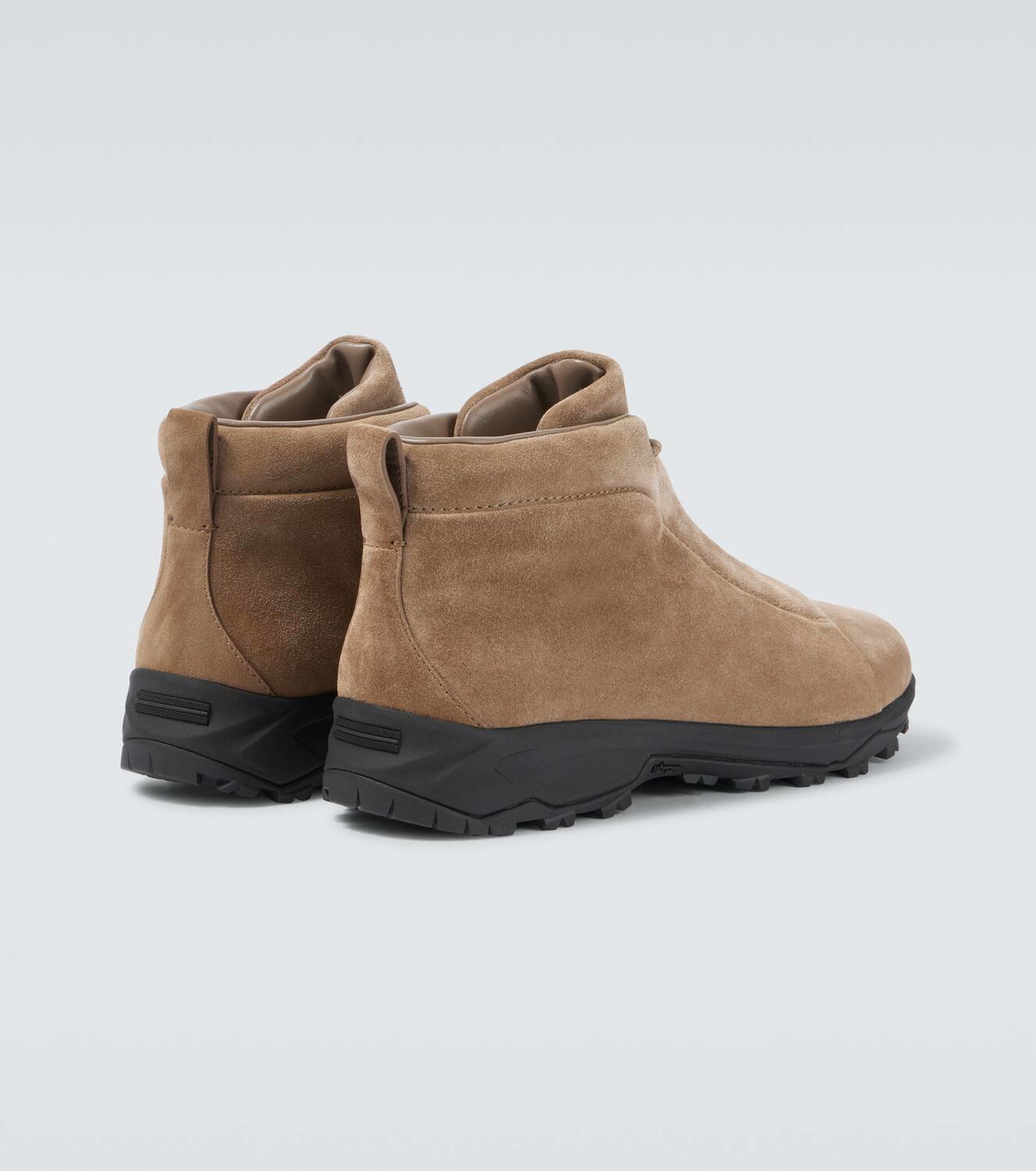 Zegna Triple Stitch suede high-top sneakers