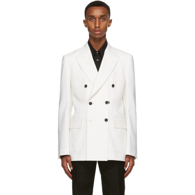 Photo: Alexander McQueen White Wool Double-Breasted Blazer