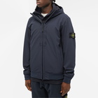 Stone Island Men's Soft Shell-R Hooded Jacket in Navy Blue