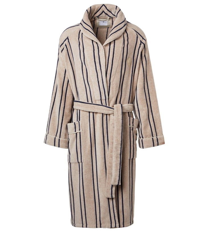 Photo: Brunello Cucinelli Striped cotton terry bathrobe