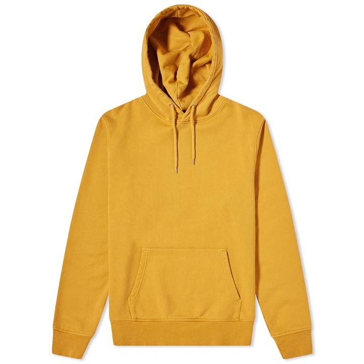 Photo: Colorful Standard Men's Classic Organic Popover Hoody in Burned Yellow