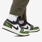 Air Jordan Men's 1 Low SE Sneakers in Black/Electric Green/White