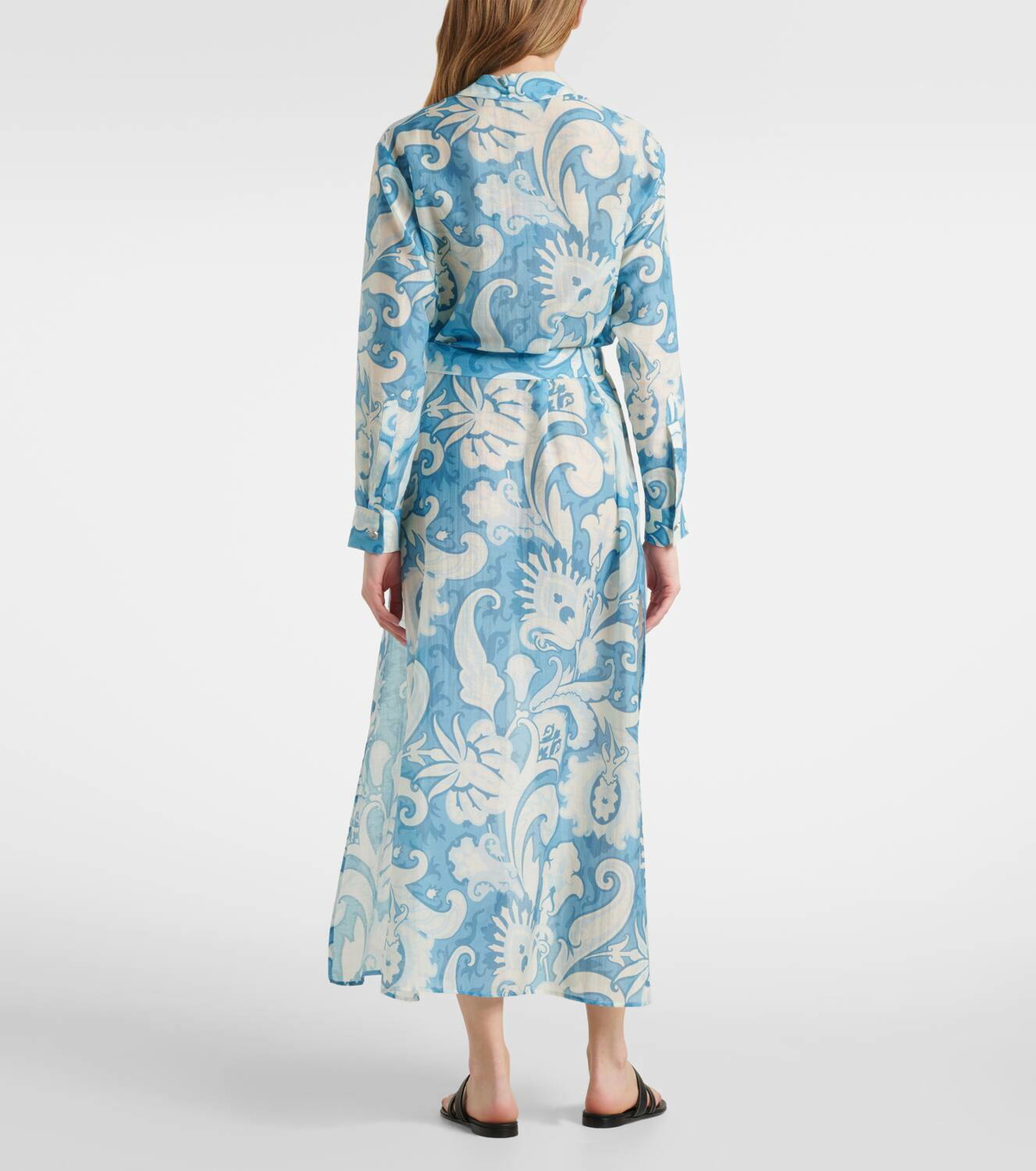 Etro Paisley cotton and silk shirt dress Etro