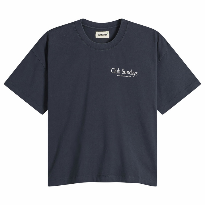 Photo: Sundays Men's Track T-Shirt in Navy