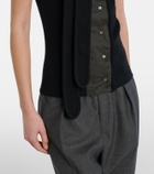 Lemaire Asymmetric cotton and linen top