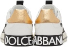 Dolce & Gabbana White & Gold Custom 2.Zero Sneakers