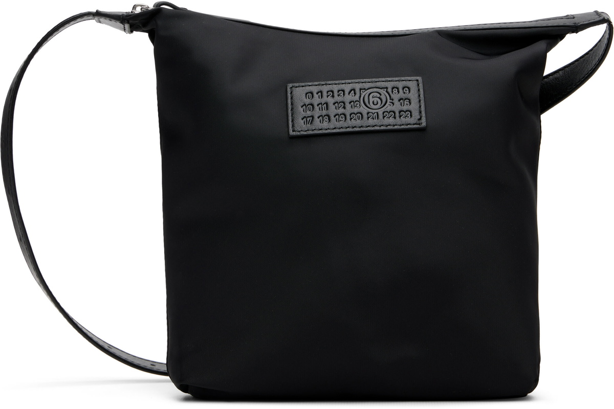 MM6 Maison Margiela Black Logo Patch Pouch