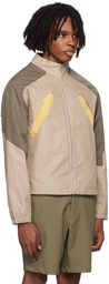 _J.L - A.L_ Taupe & Beige Aperture Track Jacket