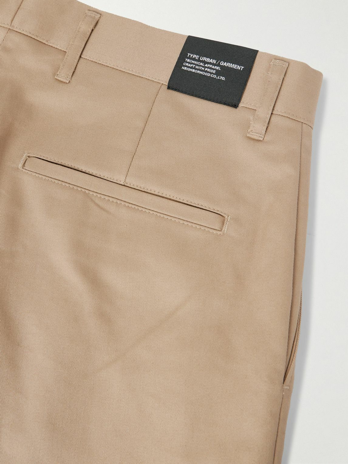 Neighborhood - Two Tuck Straight-Leg Cotton-Blend Trousers - Neutrals
