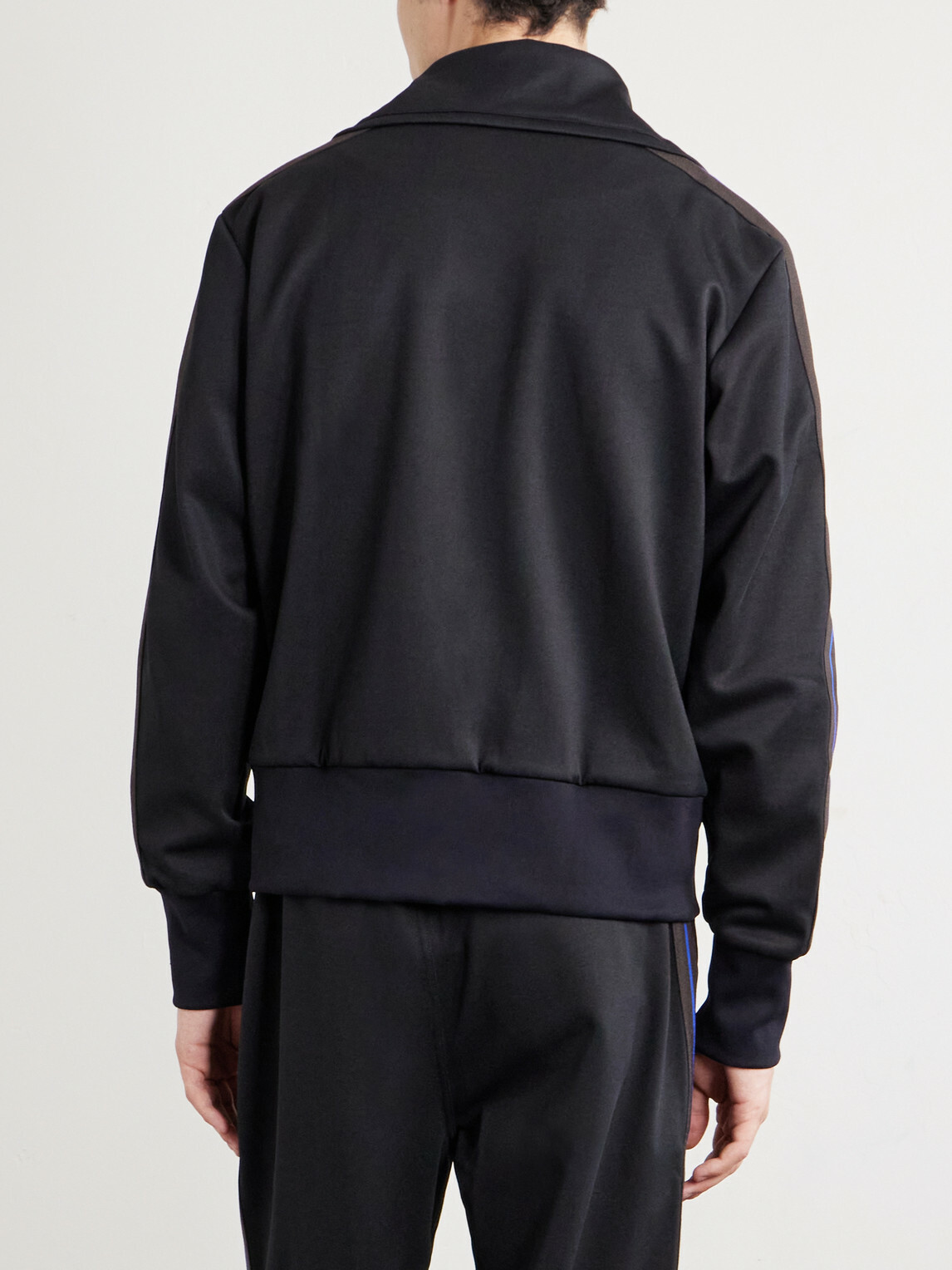Wales Bonner - Form Logo-Embroidered Striped Jersey Jacket - Black