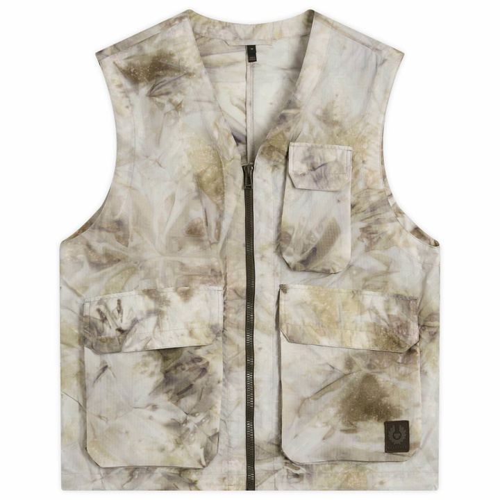 Photo: Belstaff Men's Riverbed Camo Ripstop Hithe Gilet in Stone Beige