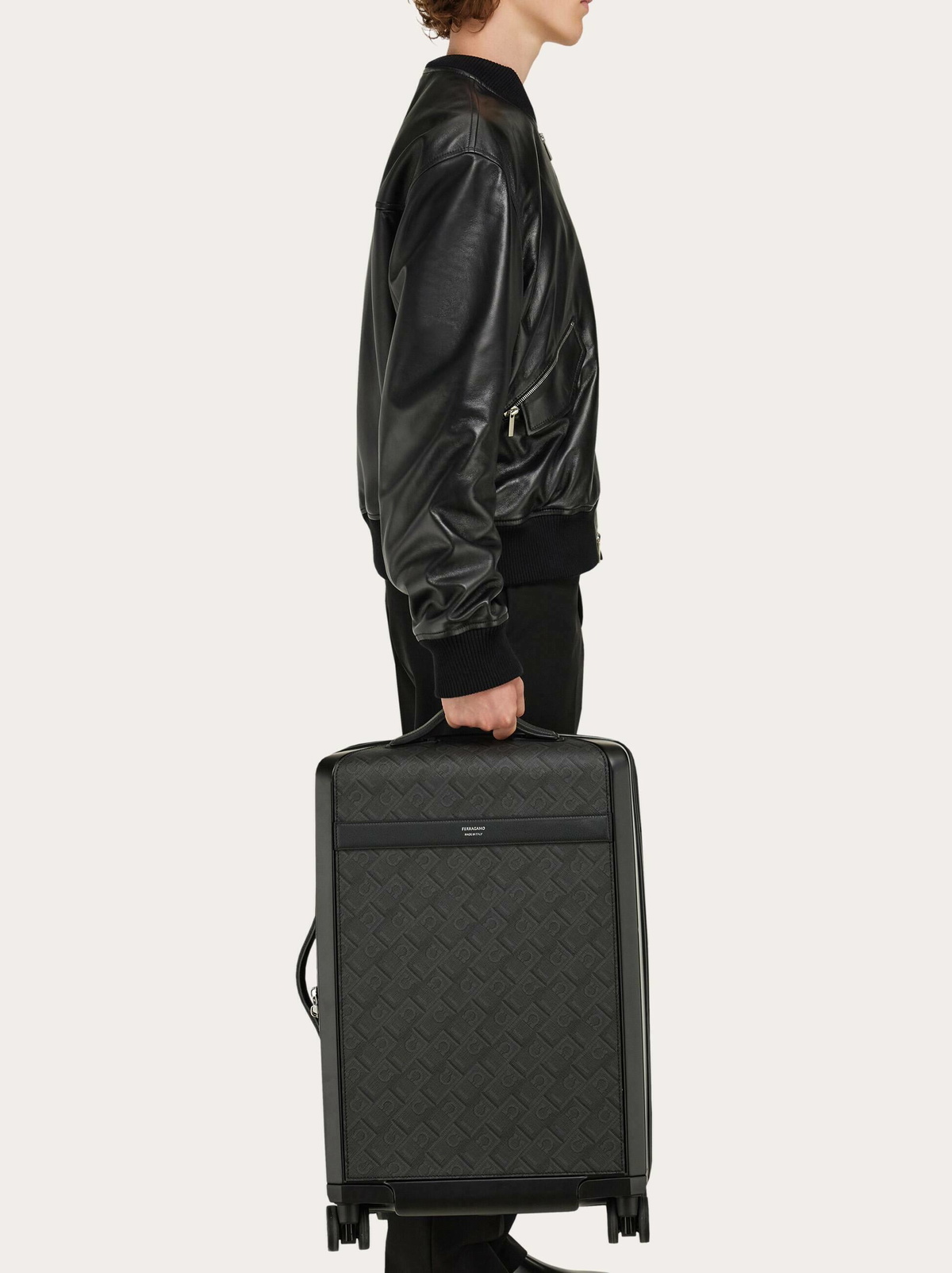 Ferragamo Mens Ferragamo Monogram hand luggage in Black