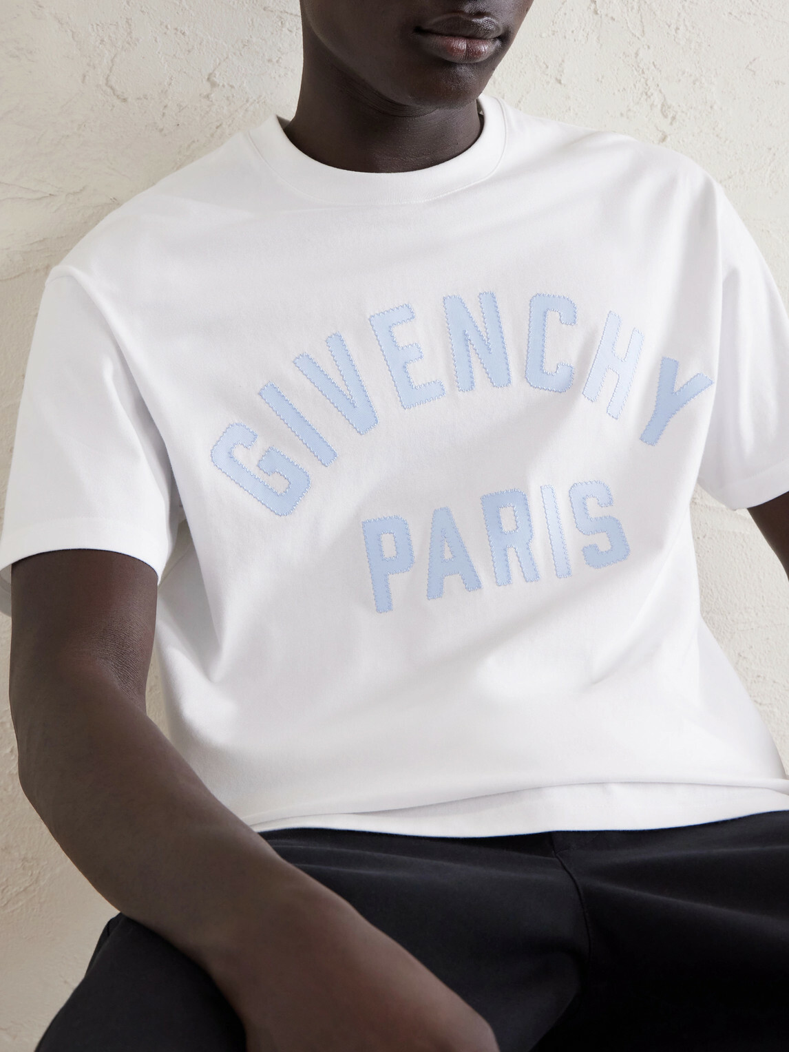 Givenchy - Logo-Embroidered Cotton-Jersey T-Shirt - White Givenchy