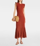 Ulla Johnson Noelle knitted lamé midi dress