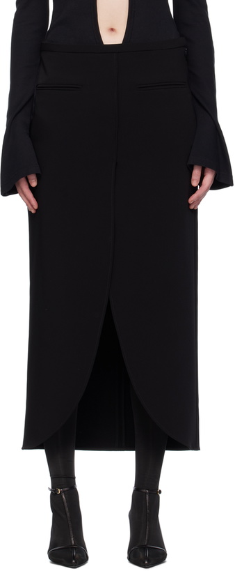 Photo: Courrèges Black Ellipse Midi Skirt