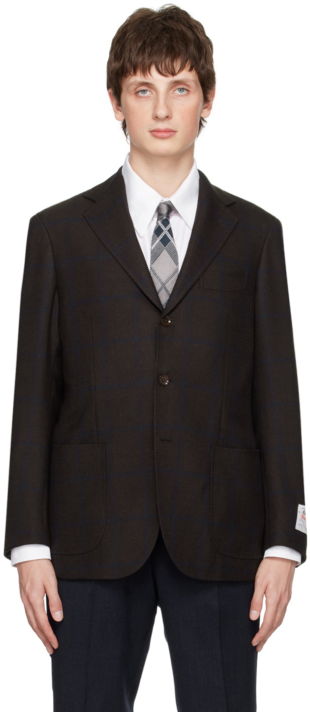Ring Jacket Brown Check Blazer