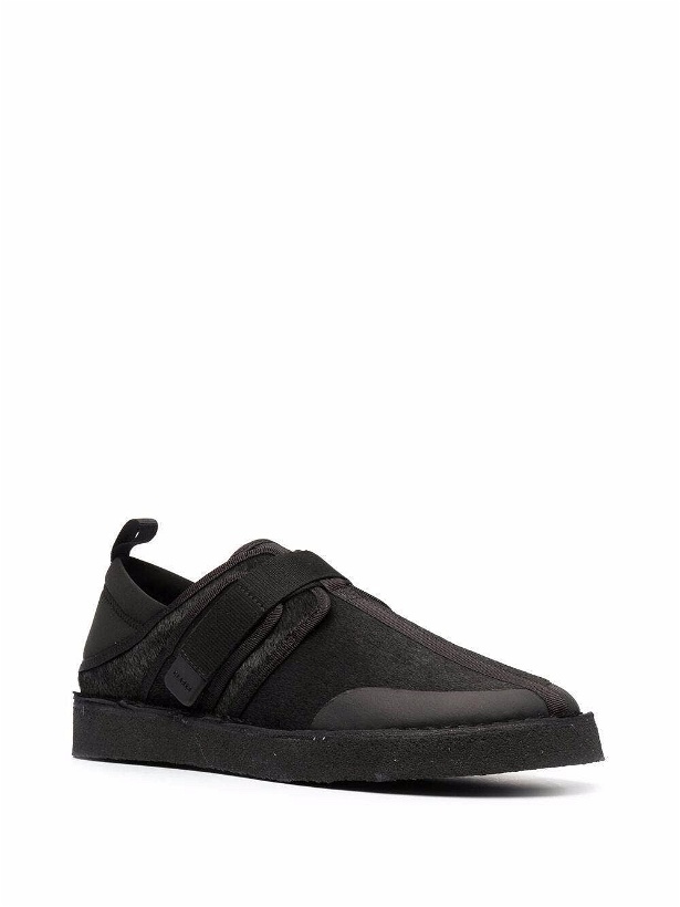Photo: Clarks Original Black Panelled Touch Strap Sneakers