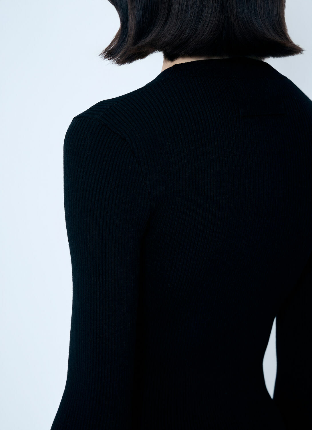 Jean Paul Gaultier Rib Sweater With Transparent Panels
