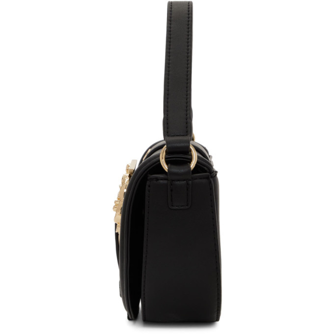 Versace Jeans Couture Black Leather Shoulder Bag