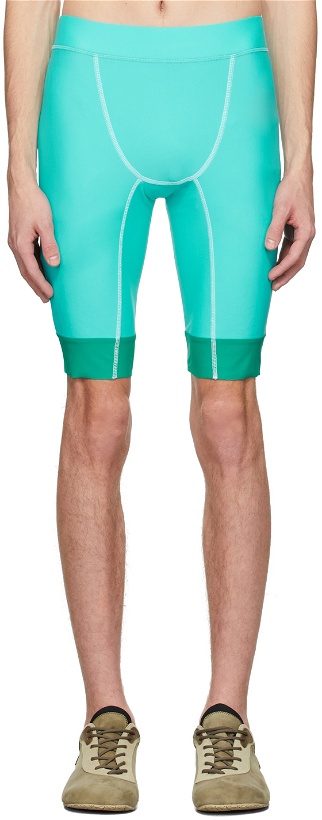 Photo: Jacquemus Blue & Green 'Le Cycliste' Shorts