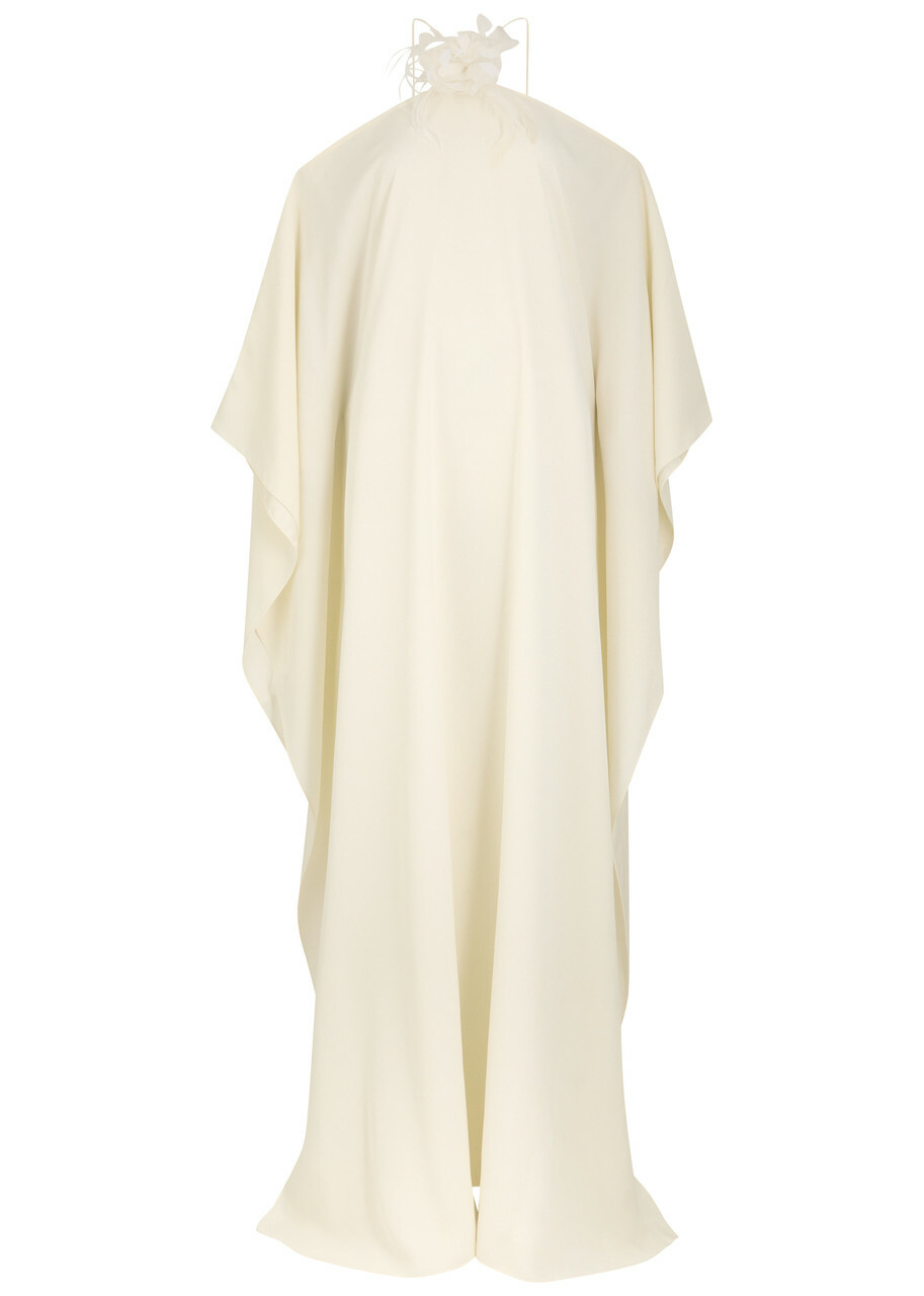 Taller Marmo Sza Sza Kaftan Garden Crepe Maxi Kaftan Dress - Beige - One Size